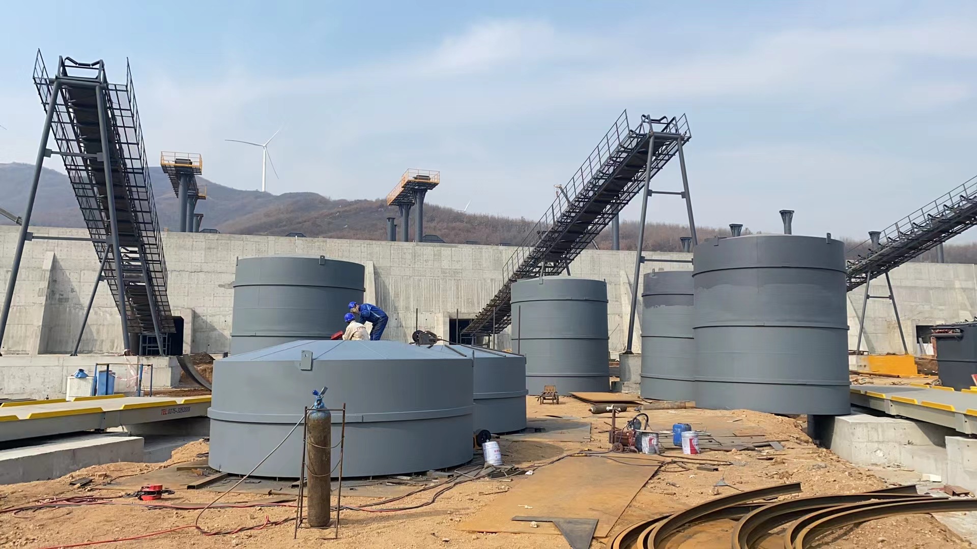 福州骨料钢板仓河南项目大型骨料仓生产线进度